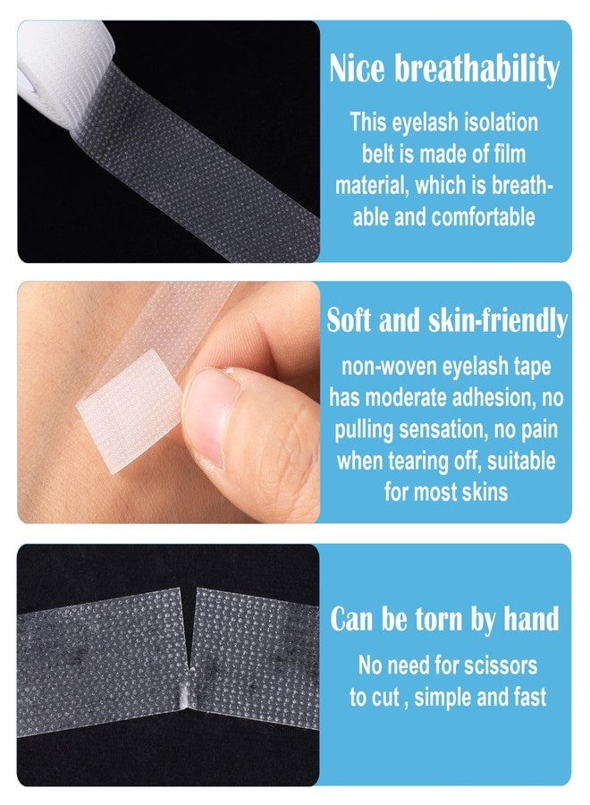 SmallCat 2 Rolls Self Adhesive Eyelash Tape, Lash Tape for Eyelash Extensions, Breathable Lash Extension Tape, Eyelash Tape for Lash Extensions, Eyeshadow, Makeup, 4.5m/ 4.92 Yard (Clear) - Image 4